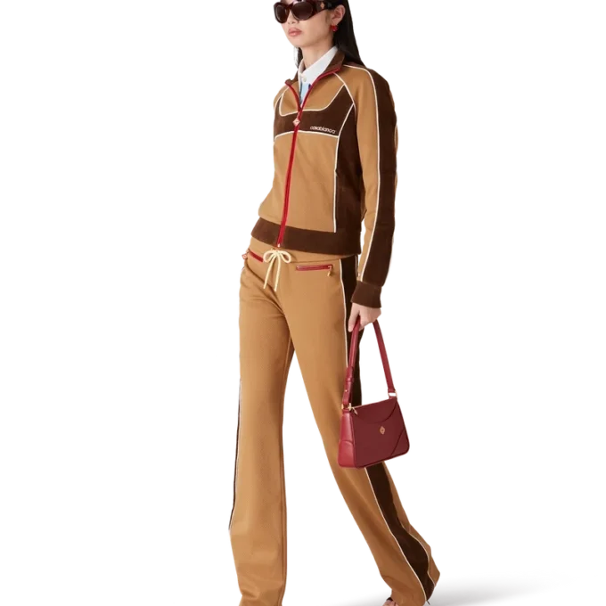 Pantalon de survêtement à empiècements en chenille Pantalon de survêtement à empiècements en chenille