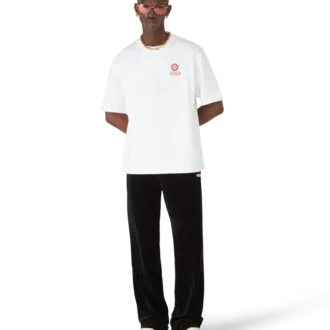 Pantalon de survêtement en velours à passepoil dégradé