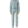 Pantalon en denim délavé classique Monogram