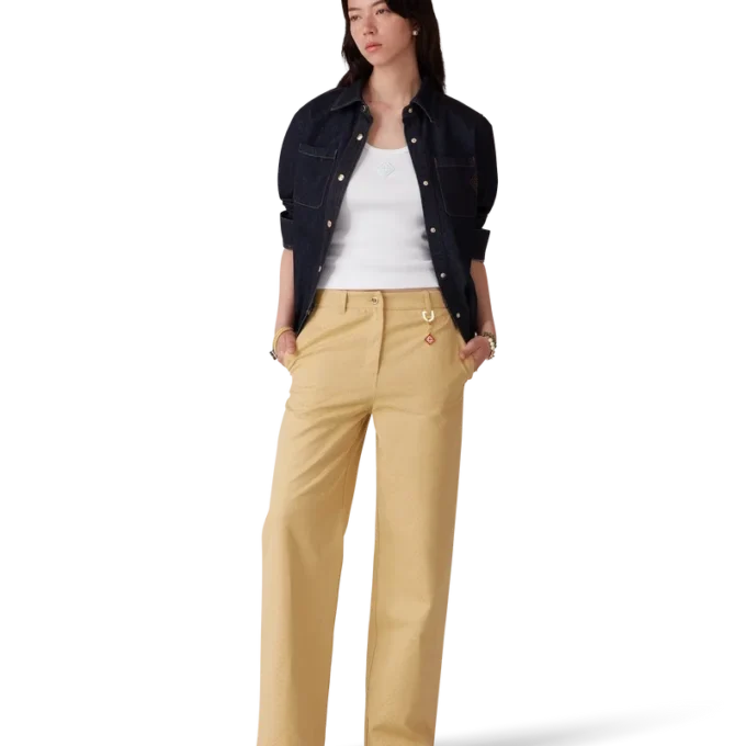 Pantalon en jacquard de coton Monogram Pantalon en jacquard de coton Monogram