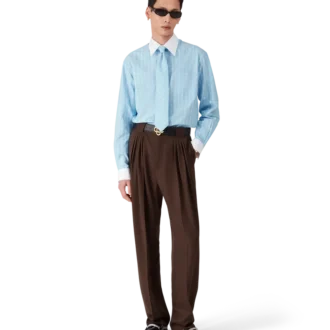 Pantalon en laine à cinq plis