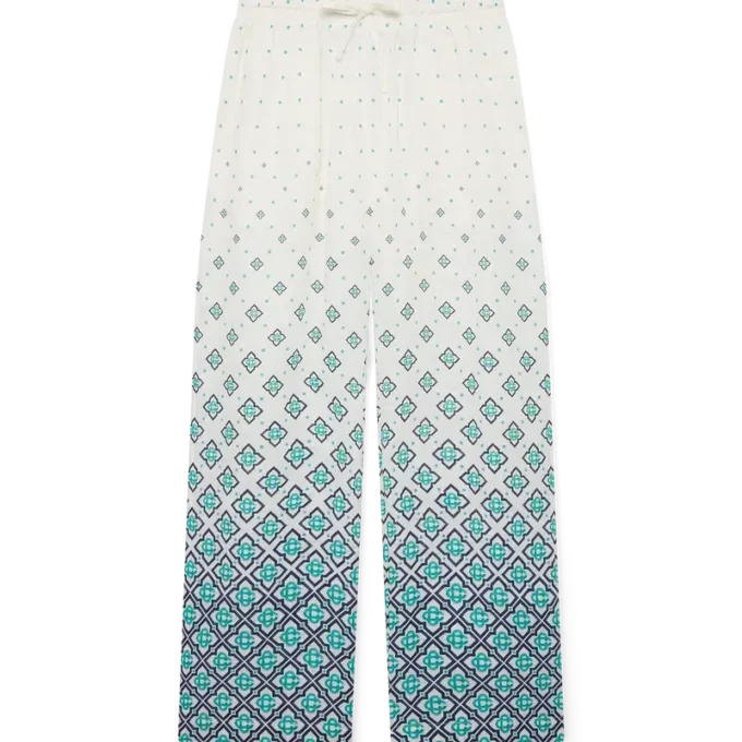 Pantalon en lin à motif Monogram dégradé Pantalon en lin à motif Monogram dégradé