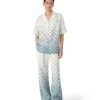 Pantalon en lin à motif Monogram dégradé Pantalon en lin à motif Monogram dégradé