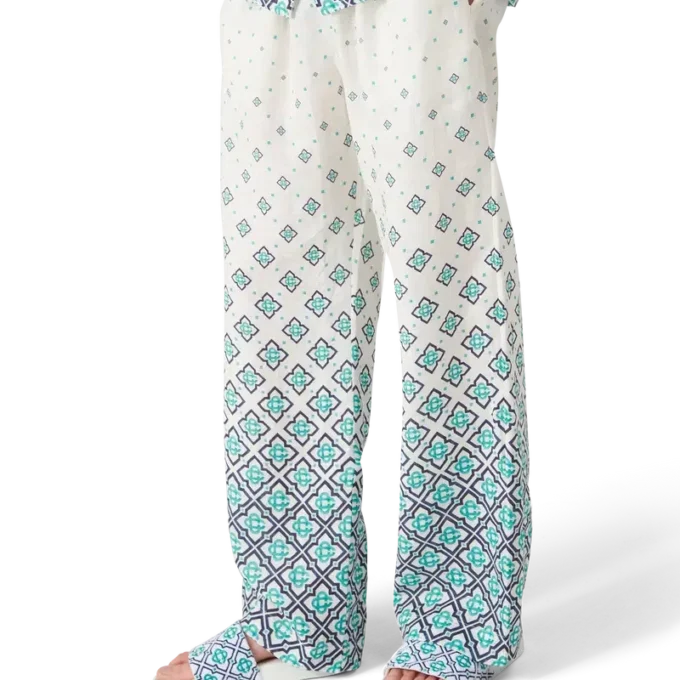 Pantalon en lin à motif Monogram dégradé Pantalon en lin à motif Monogram dégradé