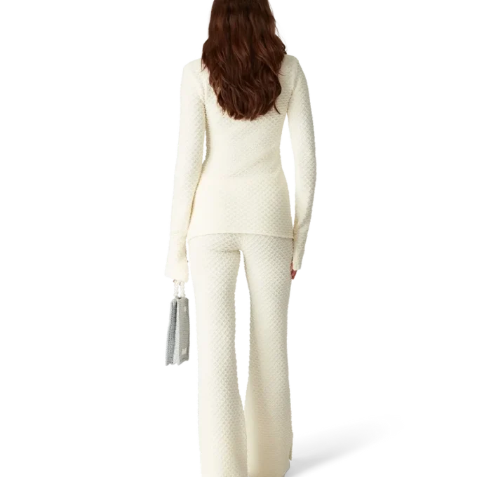 Pantalon en maille texturée