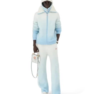 Pantalon en mohair duveteux dégradé