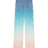 Pantalon en soie jacquard dégradé Pantalon en soie jacquard dégradé