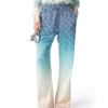Pantalon en soie jacquard dégradé Pantalon en soie jacquard dégradé