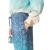 Pantalon en soie jacquard dégradé Pantalon en soie jacquard dégradé