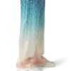 Pantalon en soie jacquard dégradé Pantalon en soie jacquard dégradé
