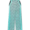 Pantalon en soie Monogram Wave