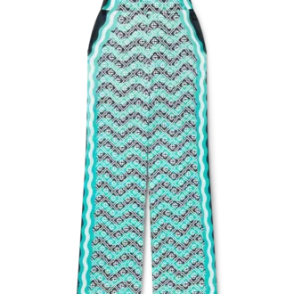 Pantalon en soie Monogram Wave