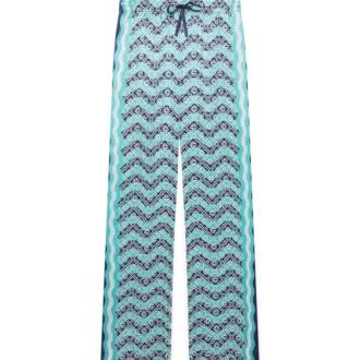 Pantalon en soie Monogram Wave