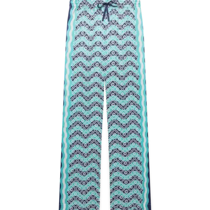 Pantalon en soie Monogram Wave Pantalon en soie Monogram Wave