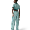 Pantalon en soie Monogram Wave