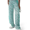 Pantalon en soie Monogram Wave