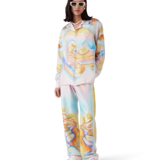 Pantalon en soie Nirvana psychédélique Pantalon en soie Nirvana psychédélique