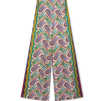 Pantalon large imprimé