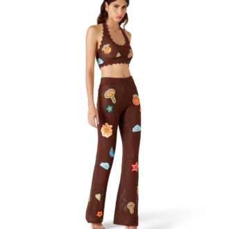 Pantalon Motif Crochet