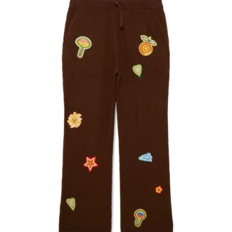 Pantalon à motifs au crochet