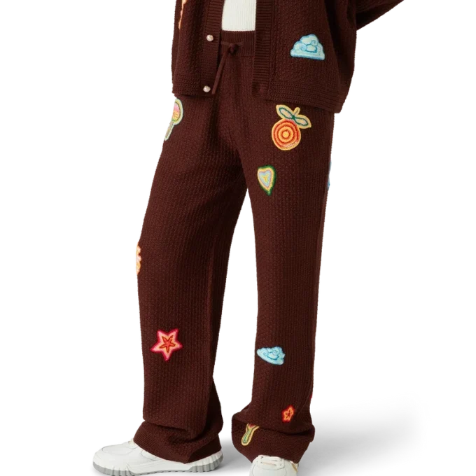 Pantalon à motifs au crochet Pantalon à motifs au crochet
