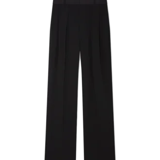 Pantalon plissé en laine