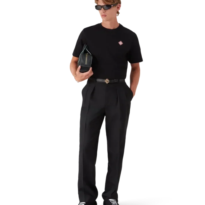 Pantalon plissé en laine Pantalon plissé en laine
