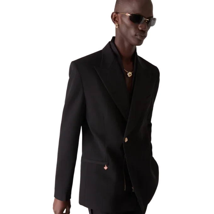 Veste croisée en laine