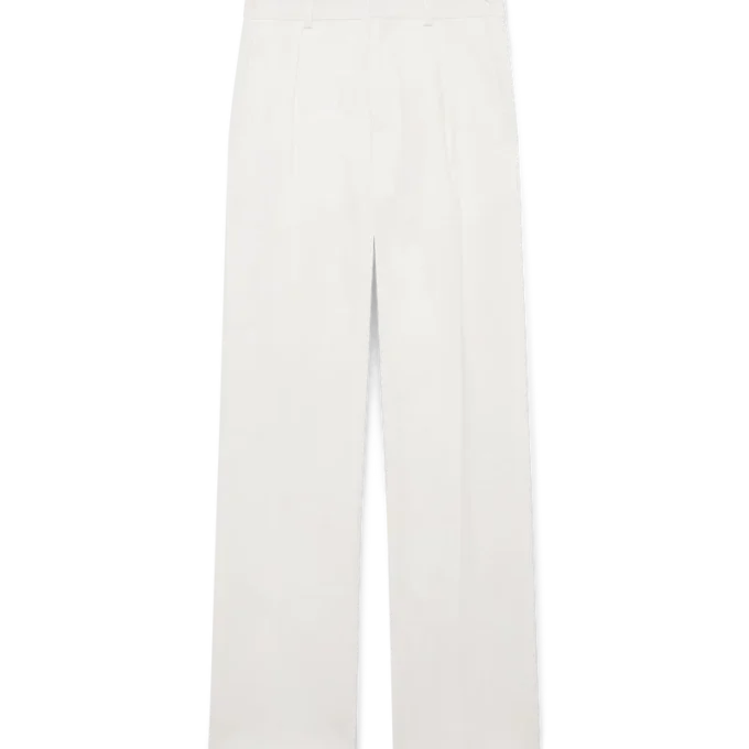Pantalon plissé en lin
