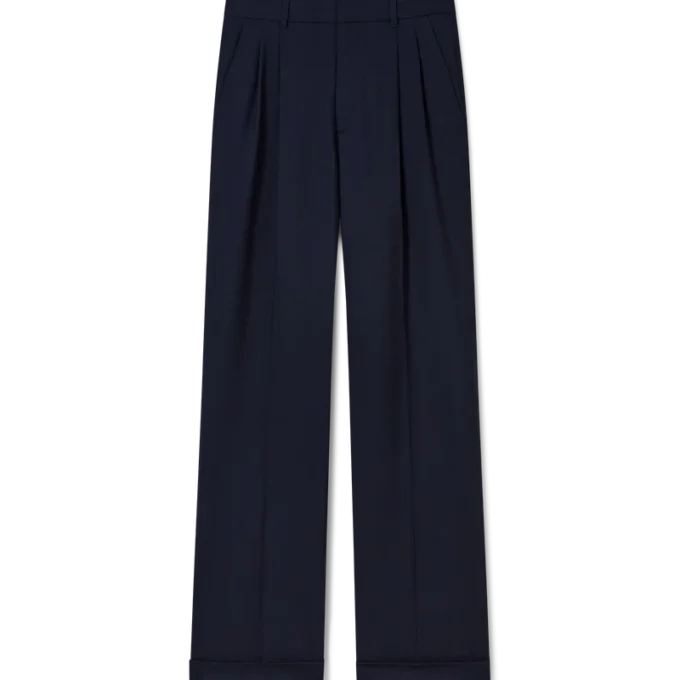 Pantalon plissé sur mesure en laine Pantalon plissé sur mesure en laine