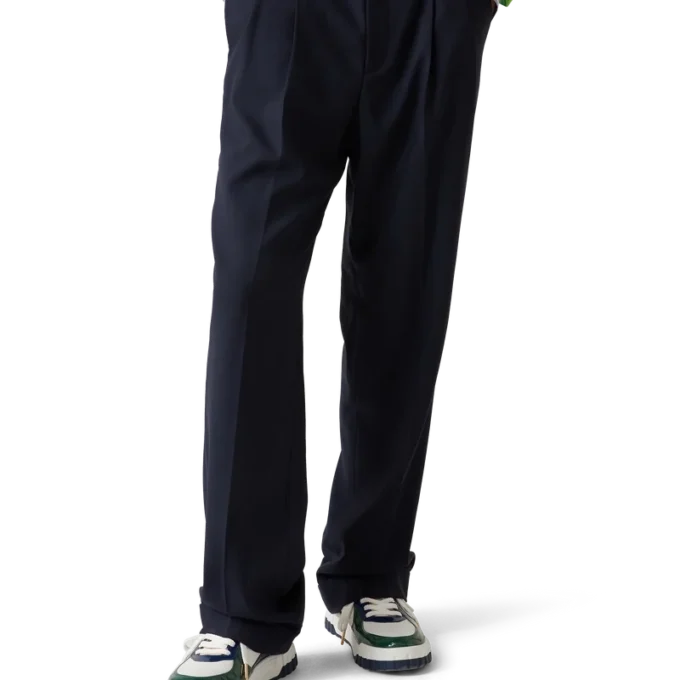 Pantalon plissé sur mesure en laine Pantalon plissé sur mesure en laine