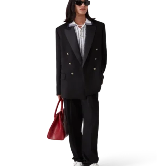 Pantalon sur mesure à cinq plis en laine