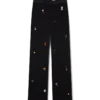 Pantalon sur mesure en laine à motif brodé Pantalon sur mesure en laine à motif brodé