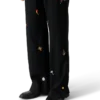 Pantalon sur mesure en laine à motif brodé Pantalon sur mesure en laine à motif brodé