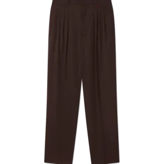 Pantalon sur mesure plissé en laine