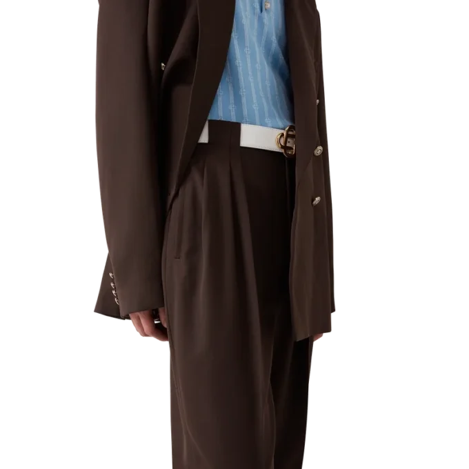 Pantalon sur mesure plissé en laine Pantalon sur mesure plissé en laine