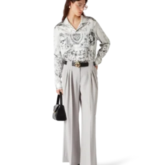 Pantalon sur mesure à triple pli en laine