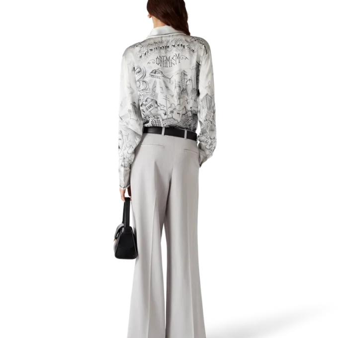 Pantalon sur mesure à triple pli en laine Pantalon sur mesure à triple pli en laine