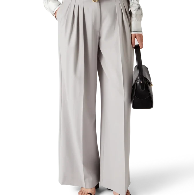 Pantalon sur mesure à triple pli en laine Pantalon sur mesure à triple pli en laine