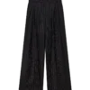 Pantalon sur mesure à triple pli en laine à fines rayures Pantalon sur mesure à triple pli en laine à fines rayures