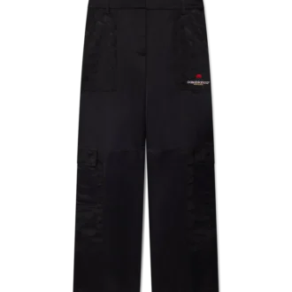Pantalons cargo en nylon et satin à motif camouflage montagne