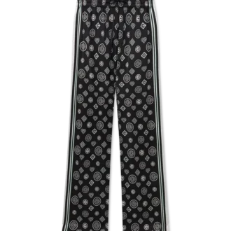 Pantalons de pyjama en satin de soie Monogram