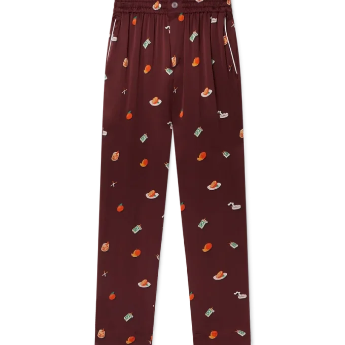 Pantalons de pyjama en satin de soie Vices