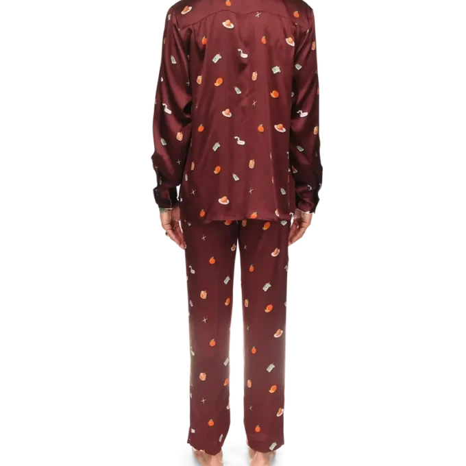 Pantalons de pyjama en satin de soie Vices
