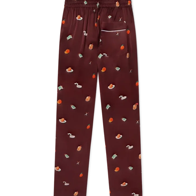 Pantalons de pyjama en satin de soie Vices