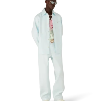 Chemise à manches longues en coton monogrammée