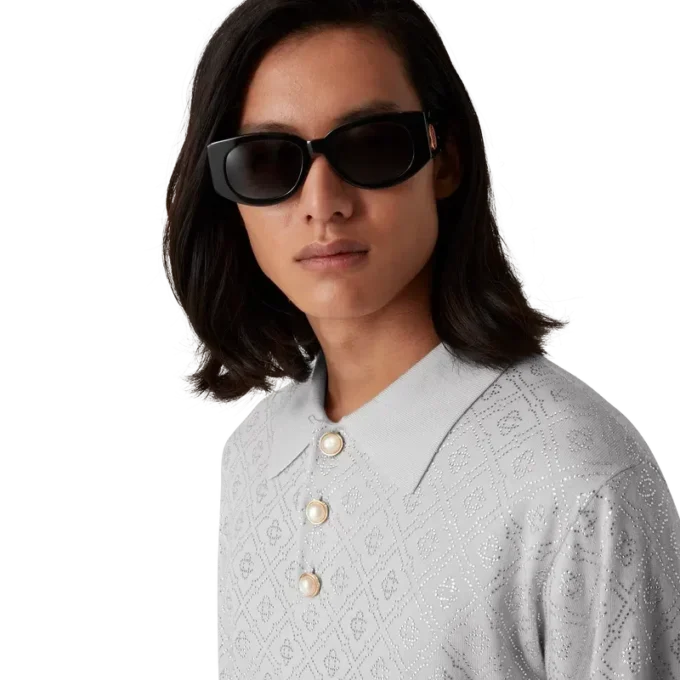 Polo en maille Crystal Monogram Polo en maille Crystal Monogram