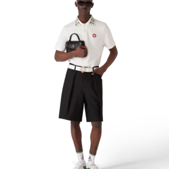 Polo à manches courtes en piqué Laurel en shorts