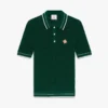 Polo vert à manches courtes en crochet