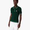 Polo vert à manches courtes en crochet